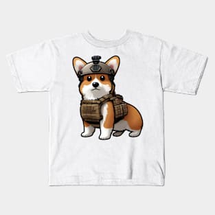 Tactical Corgi Kids T-Shirt